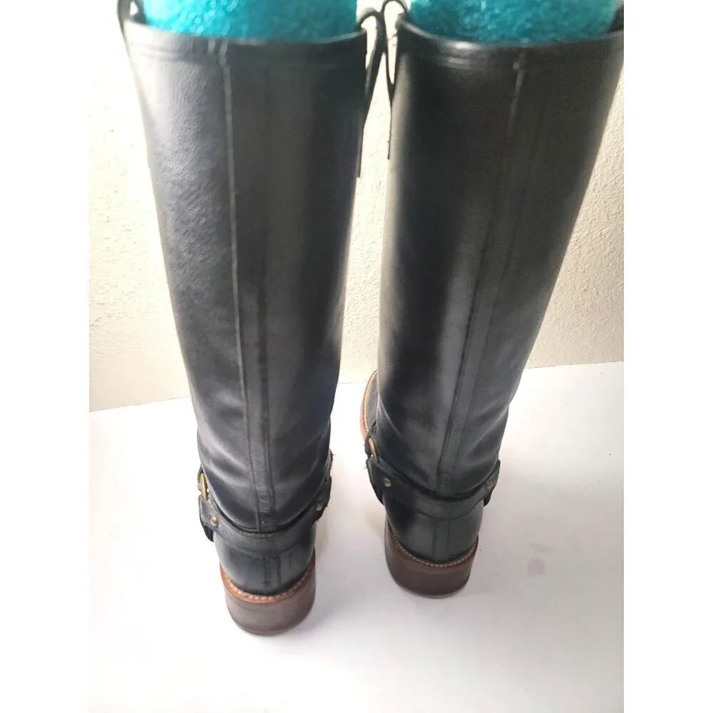 Banana Republic Women's Knee-High Black Leather Pull On Riding Boots Size‎ 6